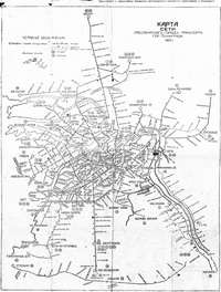 Схема трамваев Ленинграда 1933 г.