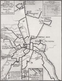 Схема автобусов Ленинград 1941 год