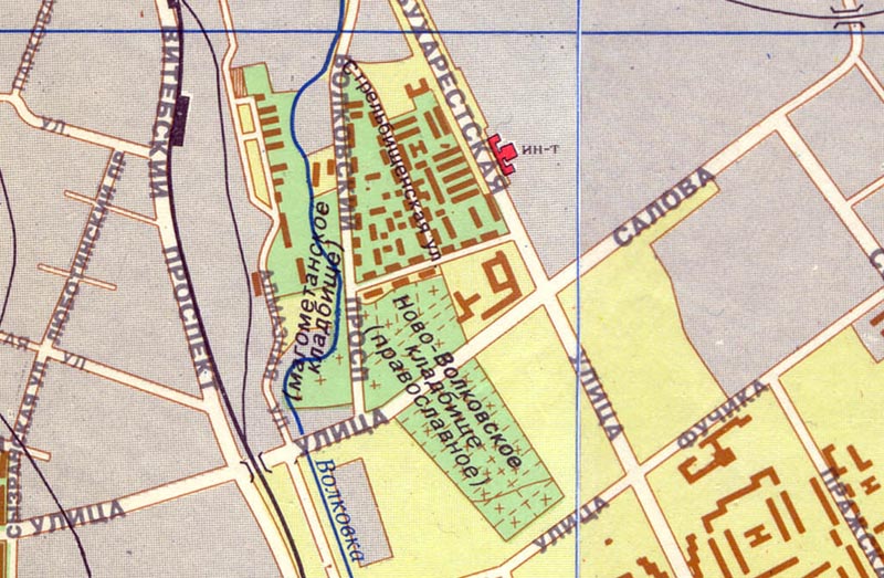 Фрагмент карты С.-Петербурга 1992 г.