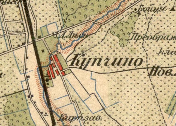 Фрагмент карты 1909 г. 
