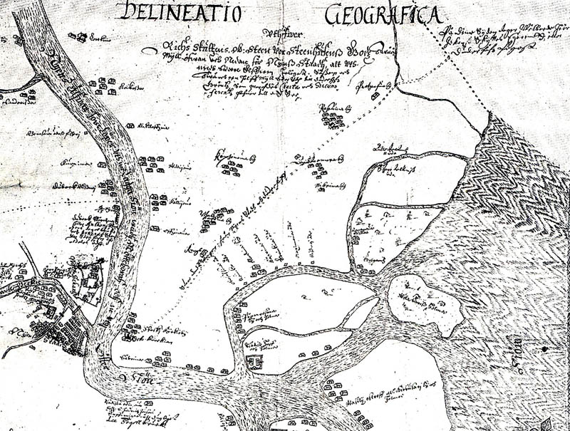 Карта Эрика Нилссона Аспегреена 1643 г.