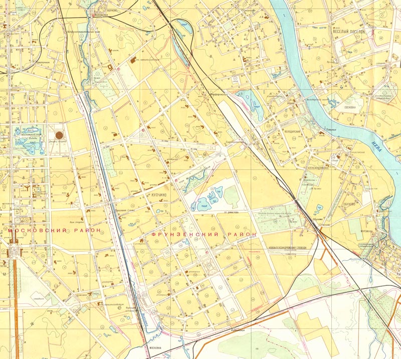 карта Ленинграда 1985 года