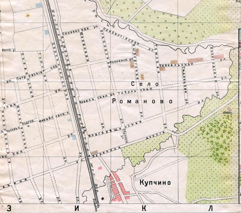 Карта Петербурга 1913 года