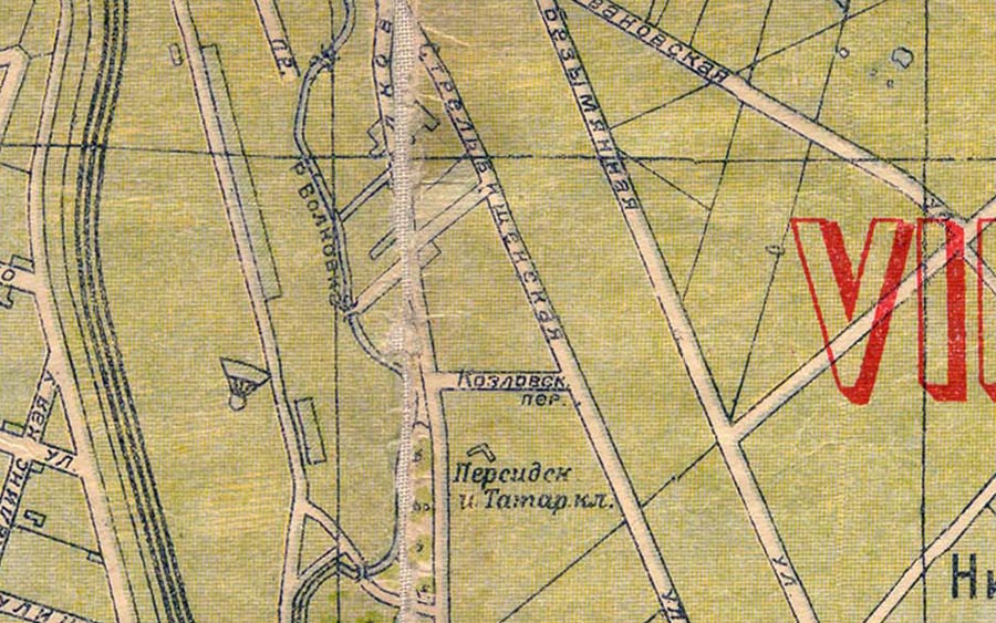 Фрагмент карты Ленинграда 1933 г.